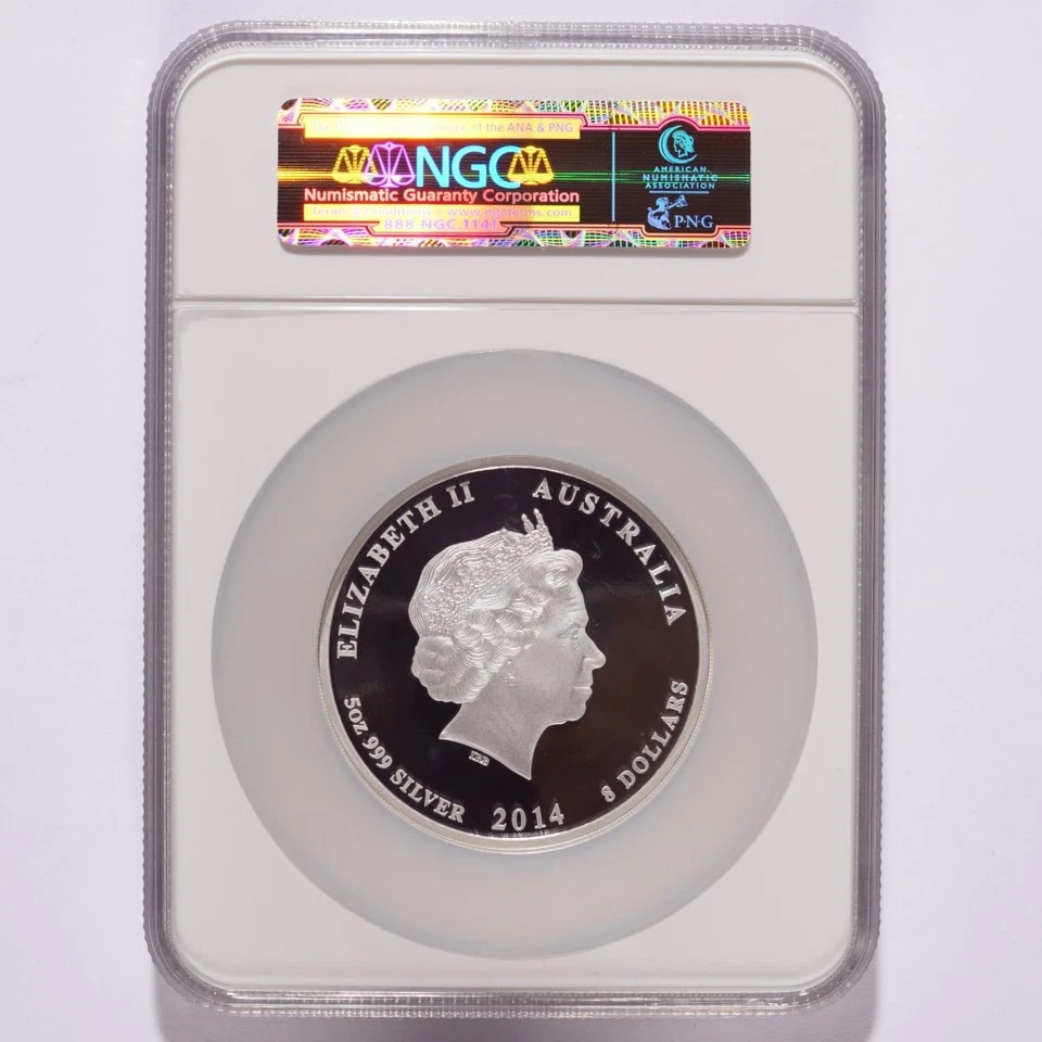 2014P Australia $8 Silver Year of the Horse NGC PF69 Ultra Cameo - Image 2 of 2