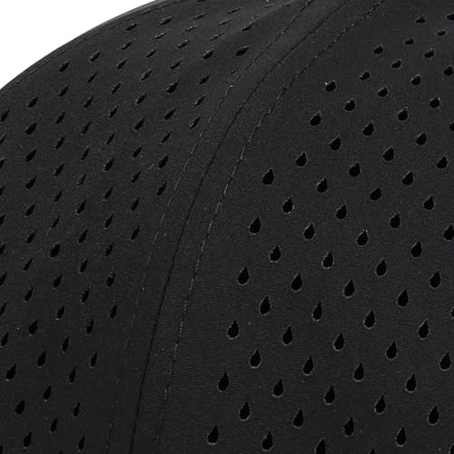 Quick Dry Baseball Cap Flat Brim Snapback Hat Sun and Rain One Size Black image 3