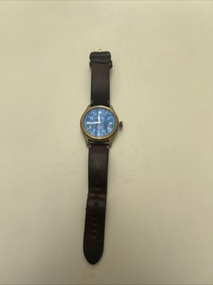 Jack Mason JM-A101 Aviation Blue Dial PVD Pilot Watch Leather