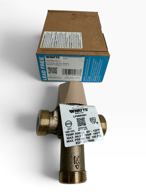 Watts LFMMVM1-US 1/2'' Thermostatic Mixing Valve 0559115 80-120°F Lead Free