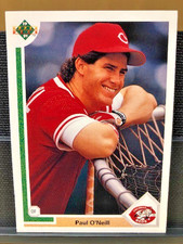 1991 Upper Deck Card # 133, Cincinnati Reds Outfielder Paul O'Neill - Near Mint
