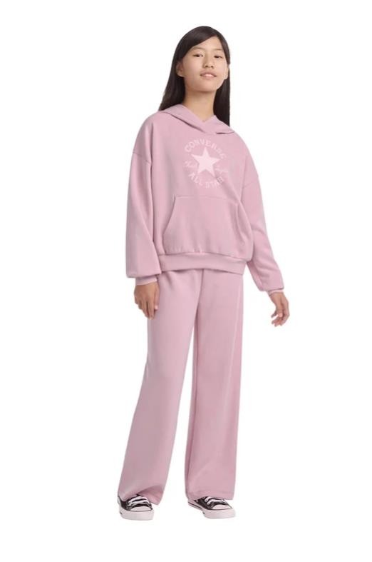Converse Girls Boys Hoodie Sweatpants Pink 2-Piece Relaxed Fit Elastic Waist thumbnail 2