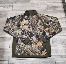 Scent Blocker 1/4 Zip Mens Camo Pullover Jacket Mossyoak Size M