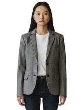 Gap The Academy Blazer Women  s Sz 8 Gray Blue School Uniform Academia Preppy