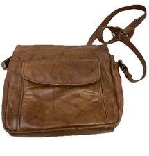 Wilson s Vintage Leather Satchel Brown Shoulder Bag Used