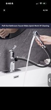 besfelos.Pull Out Bathroom Faucet, Single Handle Bathroom Sink Faucet with Pull