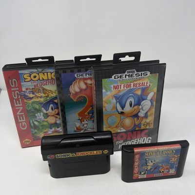 Sega Genesis Lot Sonic the Hedgehog 1, 2, 3,  Sonic & Knuckles, Sonic Classics