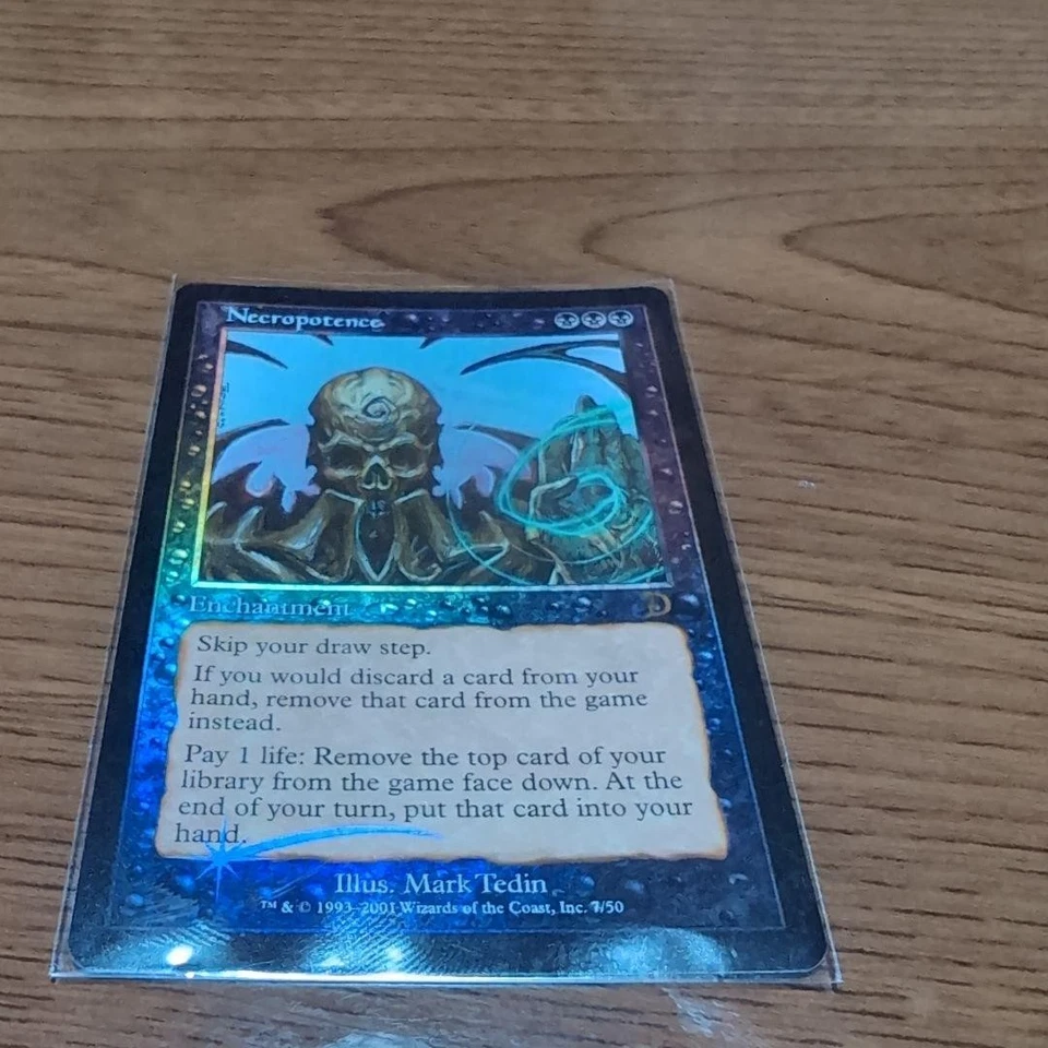 Necropotence Foil Magic The Gathering English Card Used - Image 2 of 4