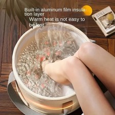 Foldable Foot Soaking Tub Portable Deep Basin Heat Retaining Foot Spa Bucket