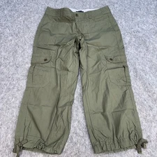 Tommy Hilfiger Capri Womens 4 Green Pants 4 Cotton Blend