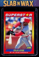 1992 Score 100 Superstars Felix Jose #99 St. Louis Cardinals