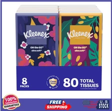 Kleenex on the Go Pocket Pack Facial Tissues 80 Count 3 Ply Travel Size