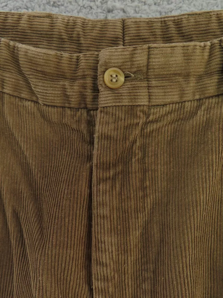Pantalones Bills Khakis Para Hombre 38x31 Marrón Plisado Recto Pana Hechos en EE. UU. M2P Foto 3 de 4