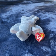 1995 Peanut The Elephant TY Retired Beanie Baby Tag Errors  PVC Pellets 4062