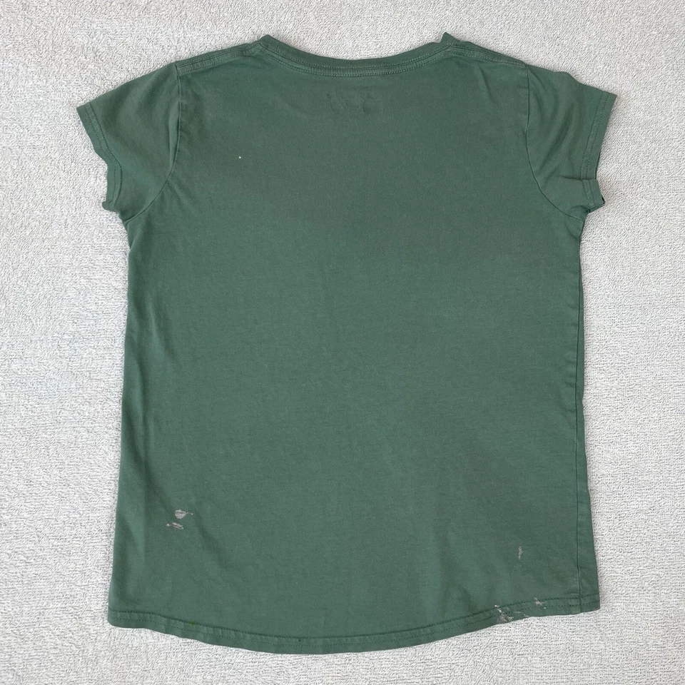 Carhartt Explore The Outdoors T-Shirt Girls Size 10 Green Jeep Dog Crewneck - Image 2 of 4