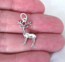 Sterling Silver buck deer charm