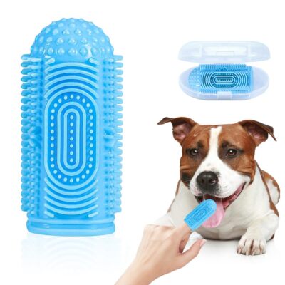 Dog Toothbrush Pet Teeth Cleaning Set Soft Silicone Finger Dog