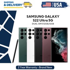 NEW SAMSUNG GALAXY S22 ULTRA 5G SM-S908U GSM CDMA UNLOCKED ALL COLORS MEMORY