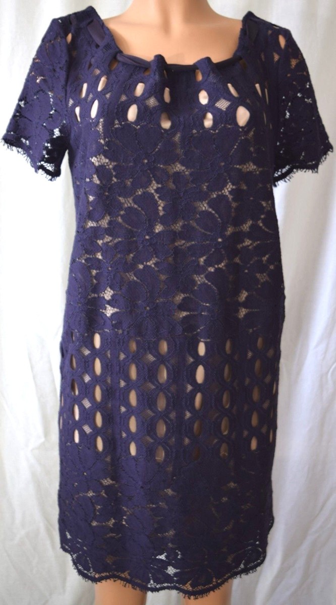 LANVIN BLUE LACE DRESS WITH RIBBON DETAIL ON THE NECK SIZE 8 | eBay LANVIN BLUE LACE DRESS WITH RIBBON DETAIL ON THE NECK SIZE 8 | eBay