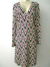 Geometric Wrap Dress JB By Julie Brown Multicolor Long Sleeve Midi NWT