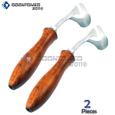 2 Farrier Hoof Knife Oval Swiss Wooden Handle Hoof Caring Veterinary