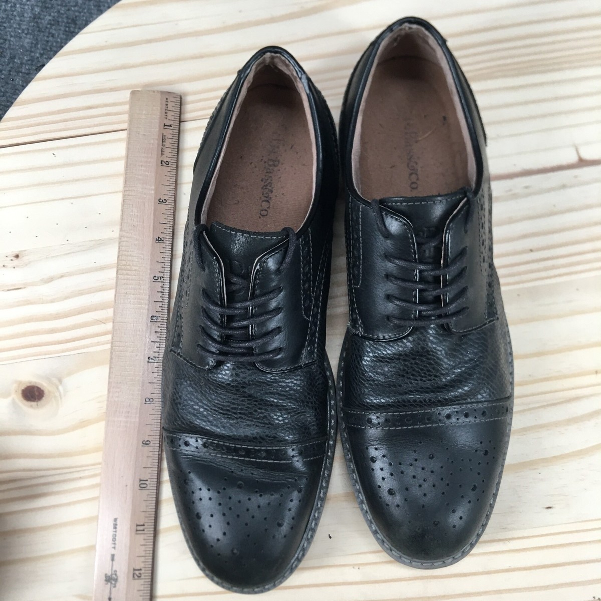 GH Bass & Co Men\'s Size 9.5 D Black Leather Casual Cap Toe Dress Shoe Oxford GUC Amazon.com | G.H. Bass & Co. Men main image 4