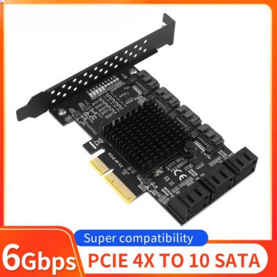4X 1X to 2/8/10 Ports SATA 3.0 PCI E Controller pci Express  Expansion Card