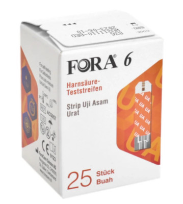 FORA 6 Uric Acid Test Strips - 1 to 5 Box Options | Gout Test Kit | Easy Use