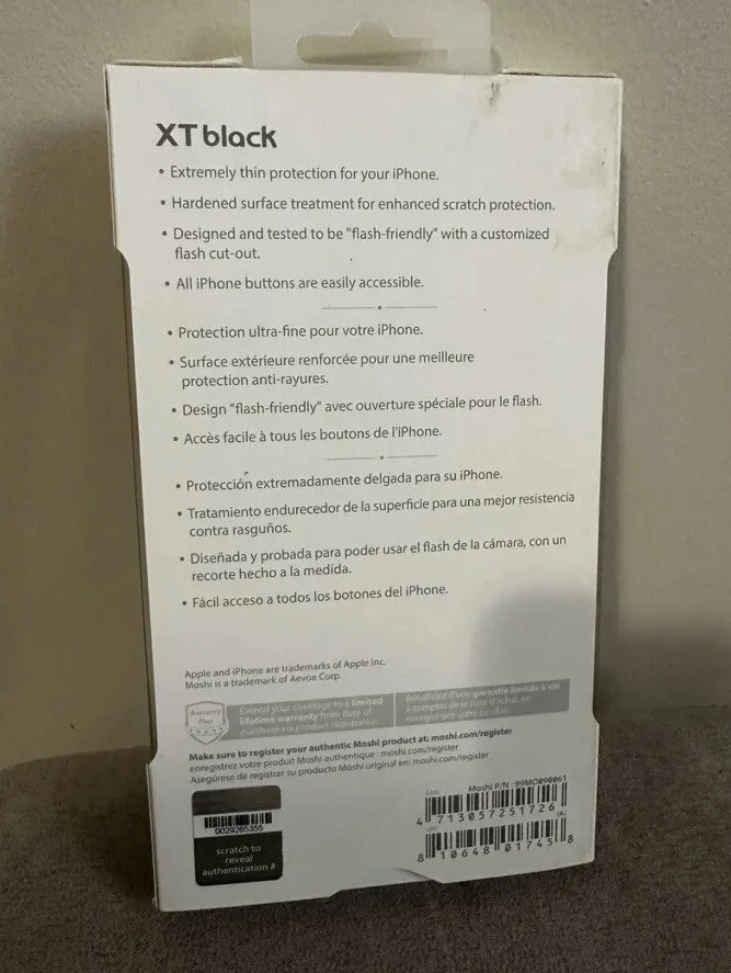 Moshi XT Black Case for iPhone 7/8 Plus. Extremely thin snap on case - Image 4 of 4