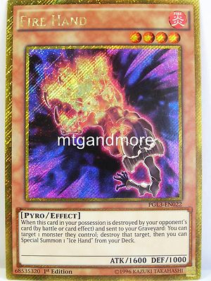 Yu-Gi-Oh - 1x Fire Hand - PGL3 - Premium Gold Serie 3