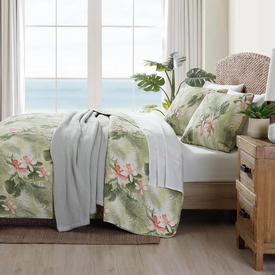 Topical Orchid Collection Quilt Set-100% Cotton, Reversible, Ideal for All Se... - Image 4 of 4