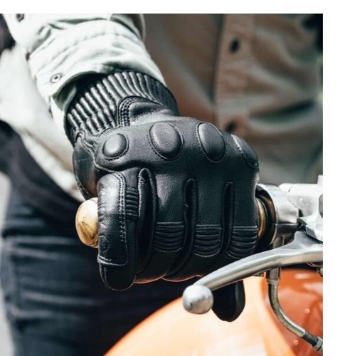 Knox Men's Black Hanbury Hand Armour Motorcycle Leather Gloves New - Picture 5 of 6