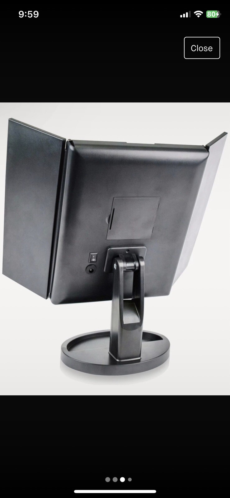 Rio 24 LED Touch Dimmable 3 Way Makeup Mirror with 2 & 3X Magnification