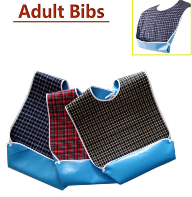 Pack Adult Bibs Waterproof Washable Clothing Protectors Crumb Catcher  Bibs