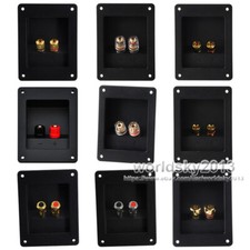 2x 80x104mm 2 Way Speaker Junction Box Audio Copper Wiring Terminal Binding Post
