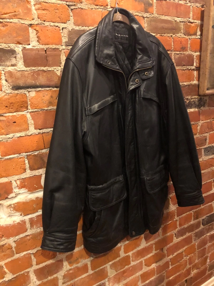 Leather baracuta jacket cheap