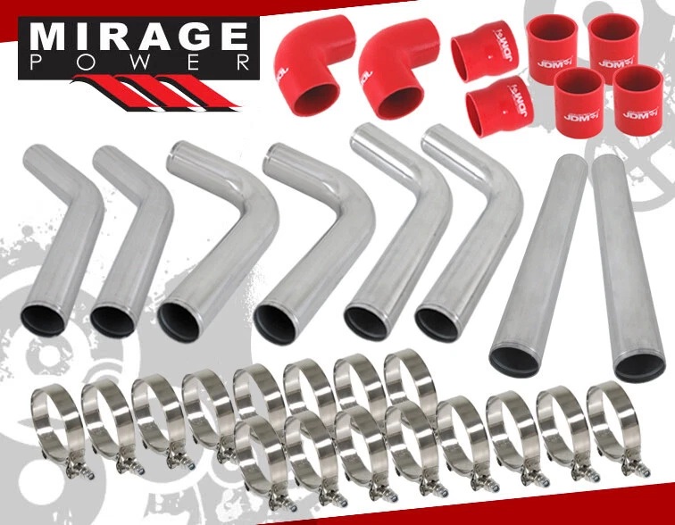 8Pc Do It Yourself Diy Aluminum Piping Kit Ch 3" Jdm Sport Inter Cooler Foto 2 de 4