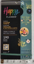 The Happy Planner Teeny Florals Classic Sticker Sheets 190 Pieces New