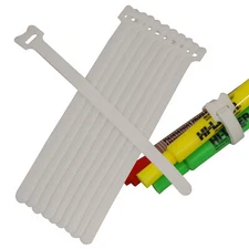 10pc 8"/20cm Nylon Cable Ties Wire Strap Zip Wrap Fastening Pipe Organizer WHITE