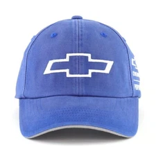 Chevrolet Performance Bowtie Baseball Hat Ball Cap Blue Chemical Washed