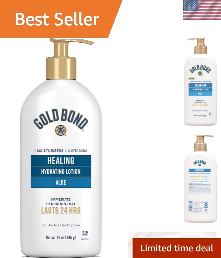 Nourishing Aloe Body Lotion, 14 oz - Hypoallergenic & Fresh Scented Skin Relief