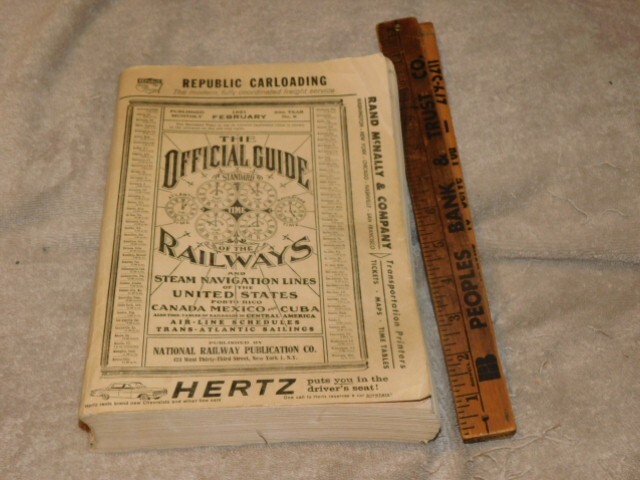 ORIGINAL VG FEBRUARY 1961 THE OFFICIAL GUIDE STANDARD TIME OF THE RAILWAYS BOOK