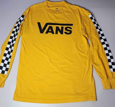Vans Fastline Yellow Long Sleeve T-shirt Unisex Size Small