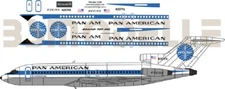 BSmodelle 144014 - 1/144 Boeing 727-100 Pan Am decal for aircraft model scale