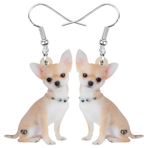 YINYA Cute Pomeranian Dog Acrylic Dangle Earrings - Lightweight Anime Pet Jewelry For Women