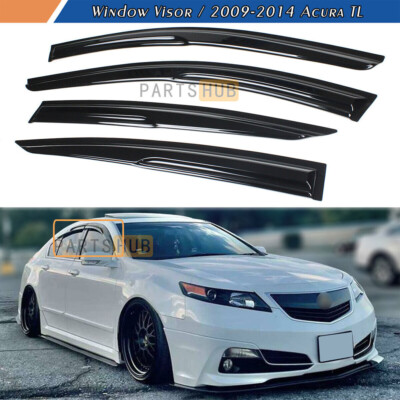 For 2009-2014 Acura TL JDM Mugen Style Window Visor Vent Rain Guards Deflector