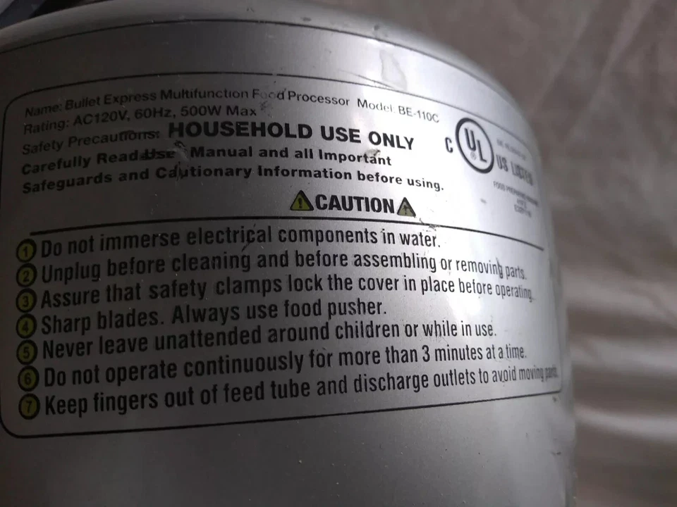 Motor base para procesador de alimentos Bullet Express Trio BE110C con ***abrazadera rota Foto 3 de 4
