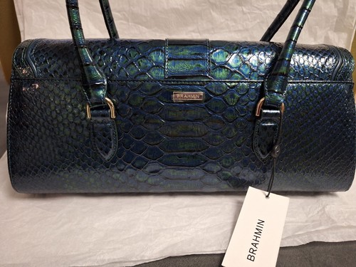 Brahmin Kalopsia Collection Dayan Evergreen Satchel Bag Newest - Picture 8 of 10