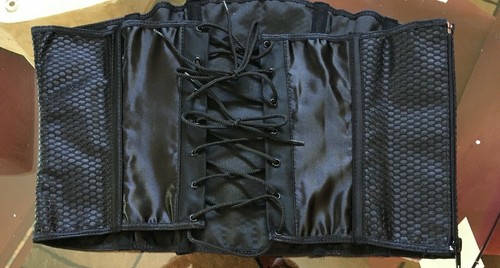 Women Back Lace Up Boned Underbust Corset Bustier Waist Cincher  - Picture 4 of 4