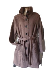 Ellos Nude High Neck Coat Size 12 Uk (eu 38)